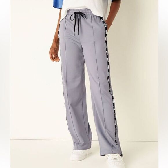 Pink Victoria’s Secret Gray High waist Track Pants(Size Small) - Picture 1 of 10